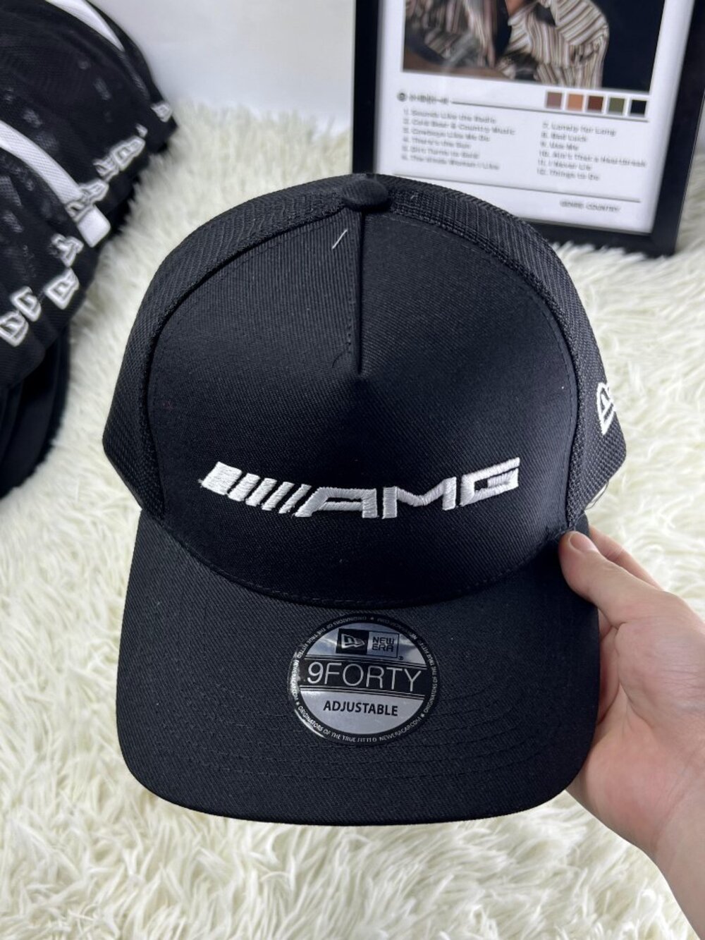 AMG Embroidered Snapback Hat Black Trucker Cap Performance Car Style Baseball Ha
